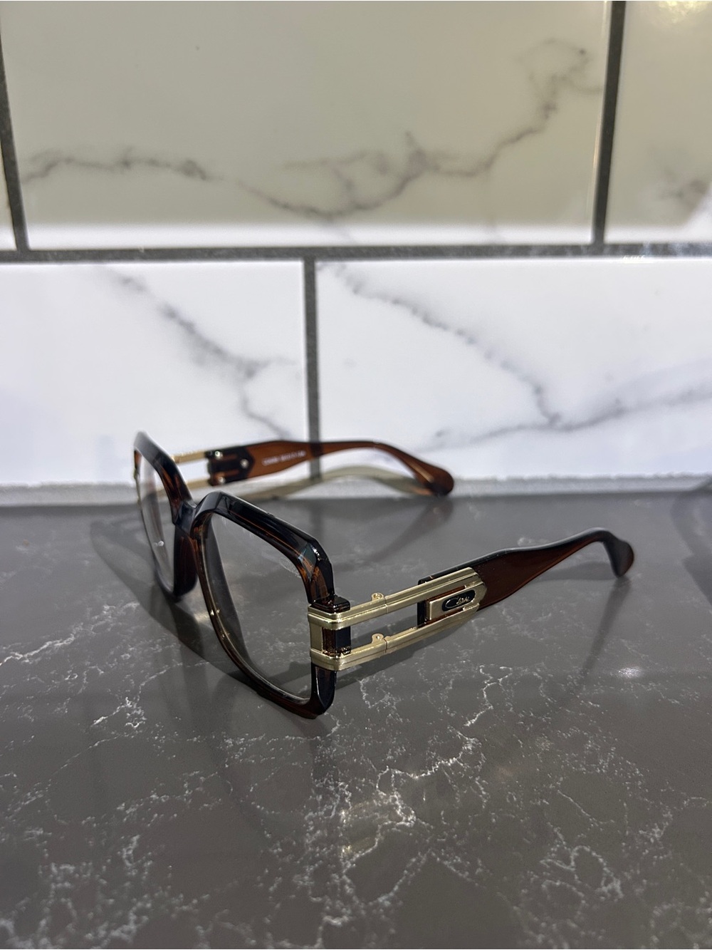 Tortoiseshell Women's Fashion Eyeglasses with Gold Accent
